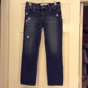 Abercrombie & Fitch distressed crop jeans